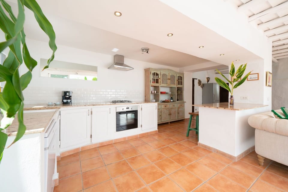 The marble work tops provide plenty of space.