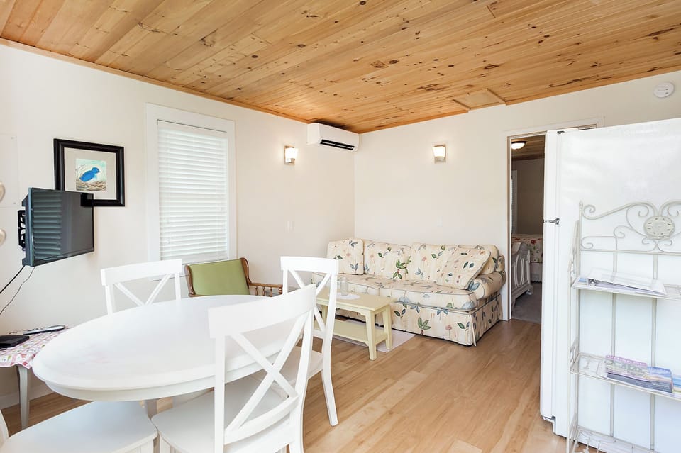 Guest Nest Cottage living and dining area.  