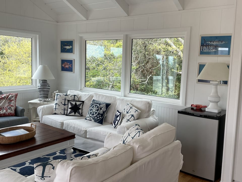 small second fridge in living area