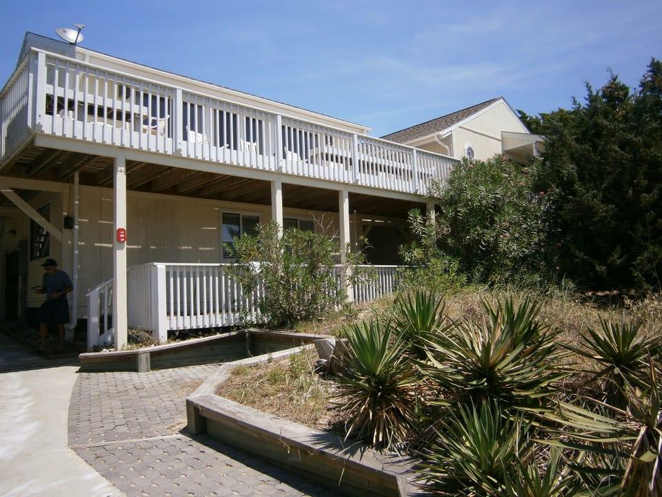 Front of house - upper and lower decks