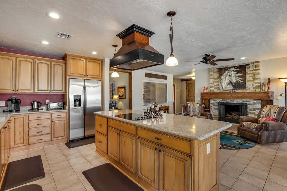 from dining table back into kitchen