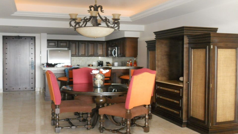 Dining area and kitchen