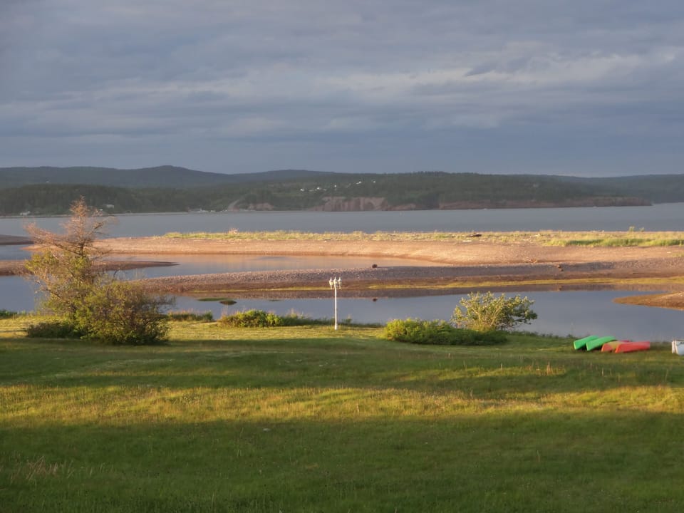 High tide in front of the cottage