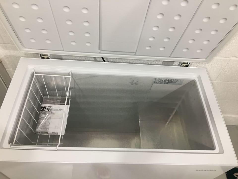 Interior of bait freezer