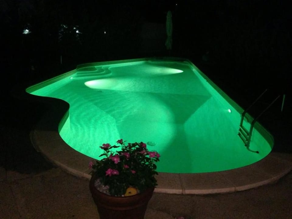Seasonal outdoor pool, open 9:00 AM to 1:00 PM, sun loungers