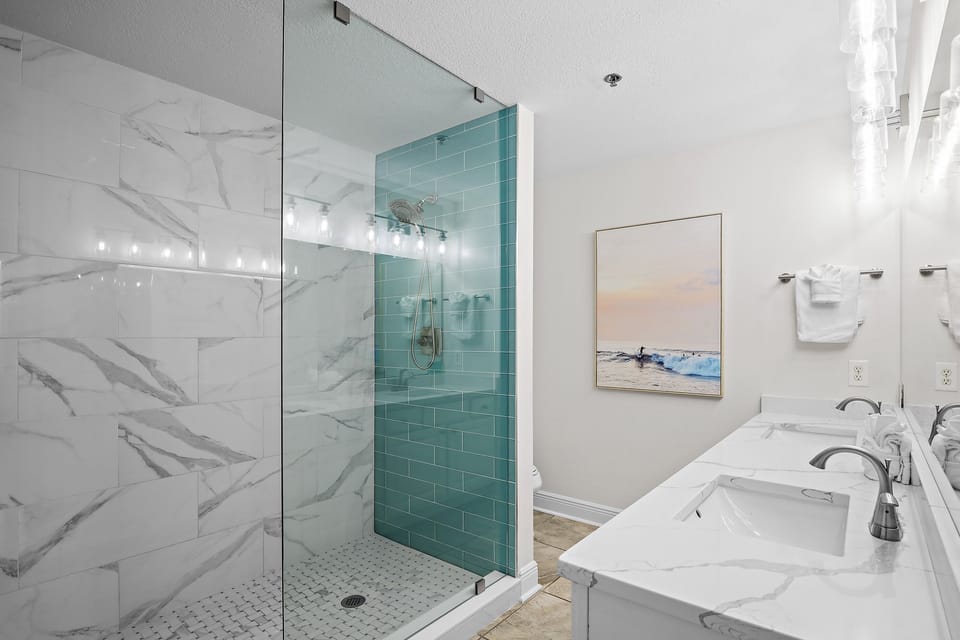 Master bathroom with walk in shower