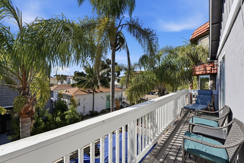 Balcony view towards the beach
