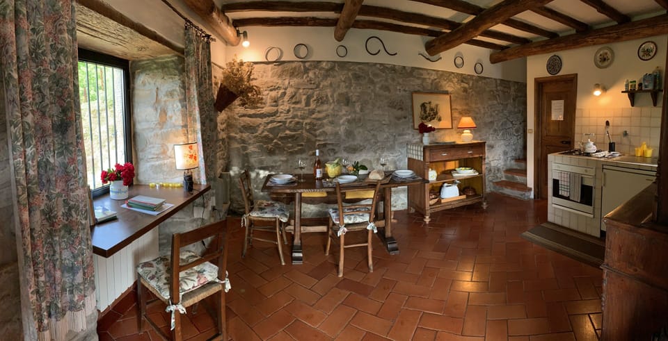 The dining area downstairs