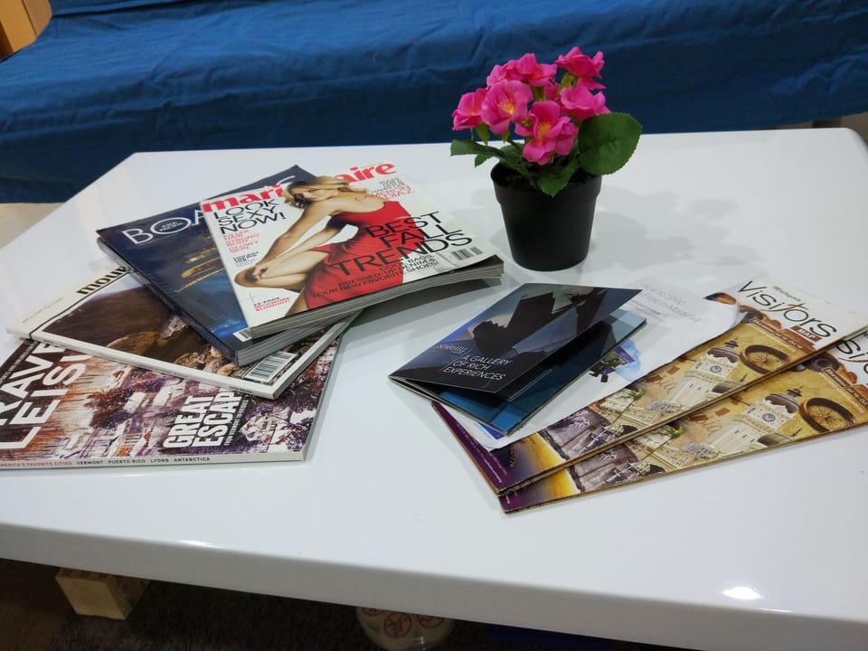 magazine and visitor map are provided 