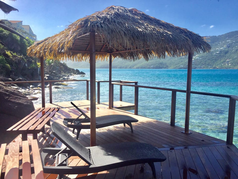 New deck and palapa after Irma & Maria