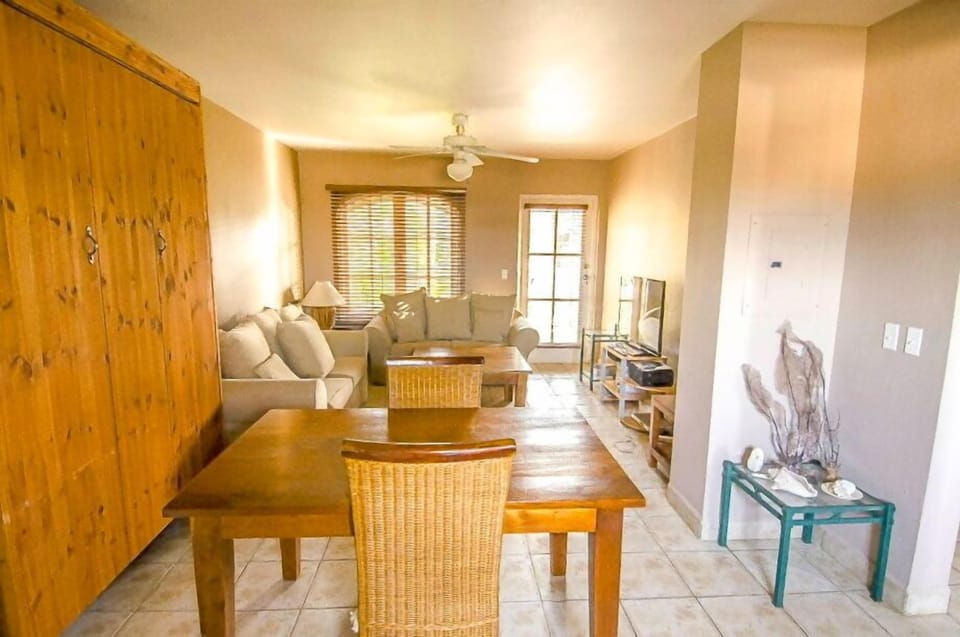 Living Room, dining area, kitchen and the murphy bed