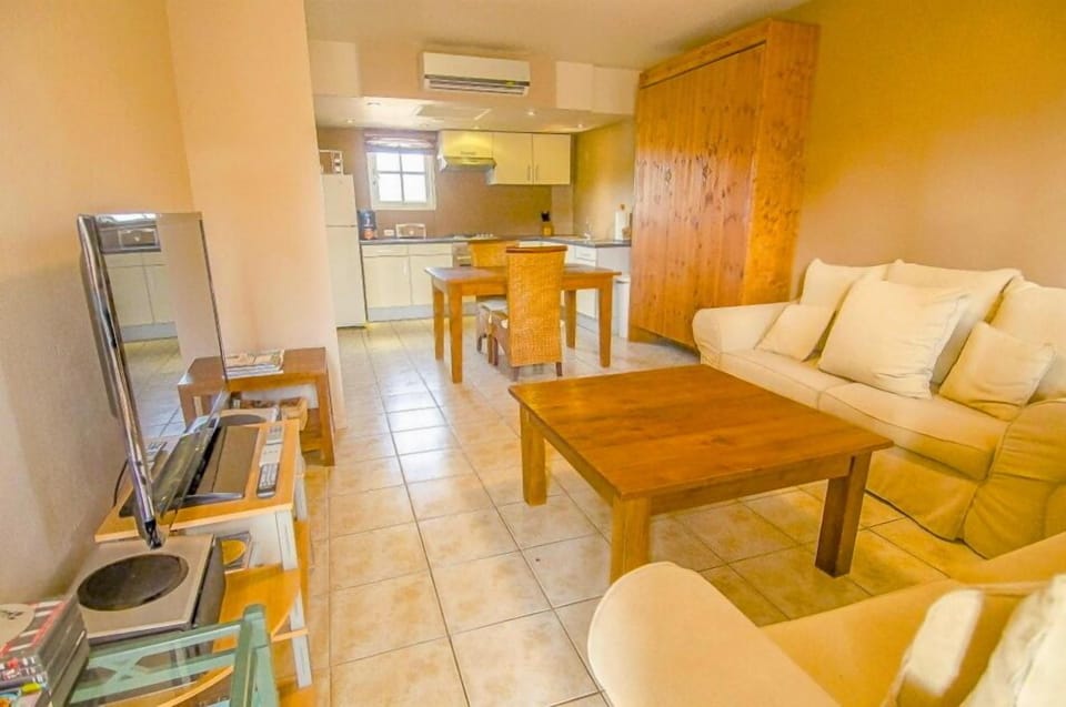 Living Room, dining area, kitchen and the murphy bed