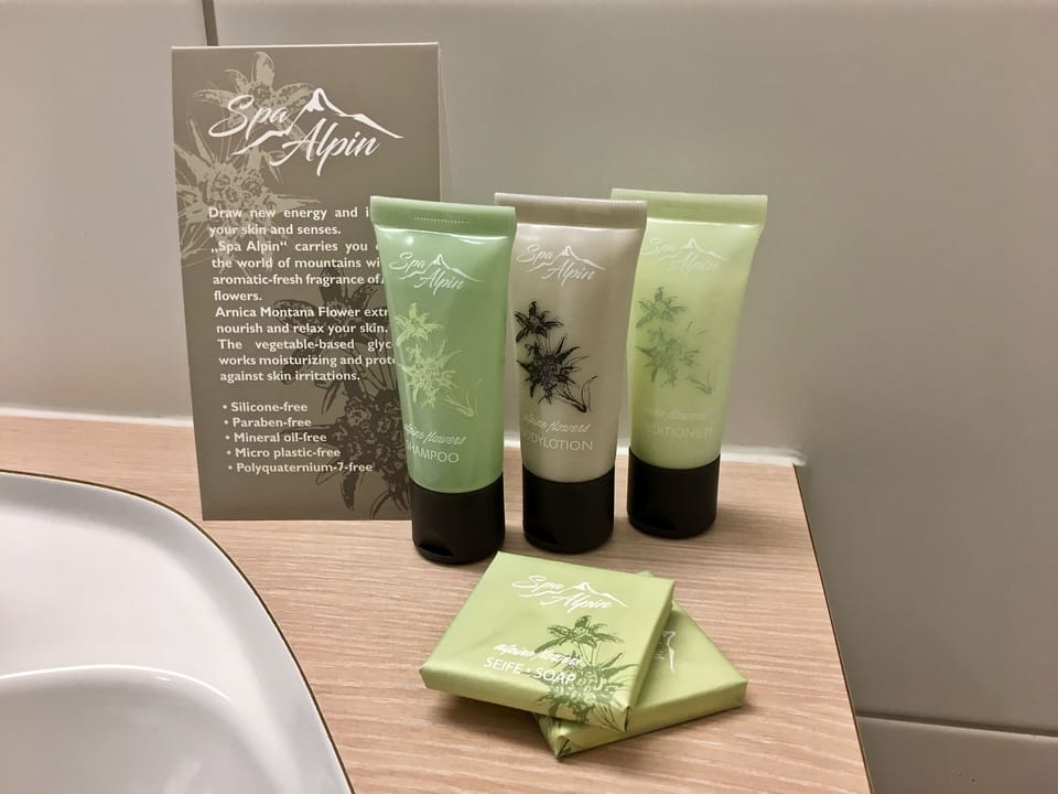 Complimentary toiletries