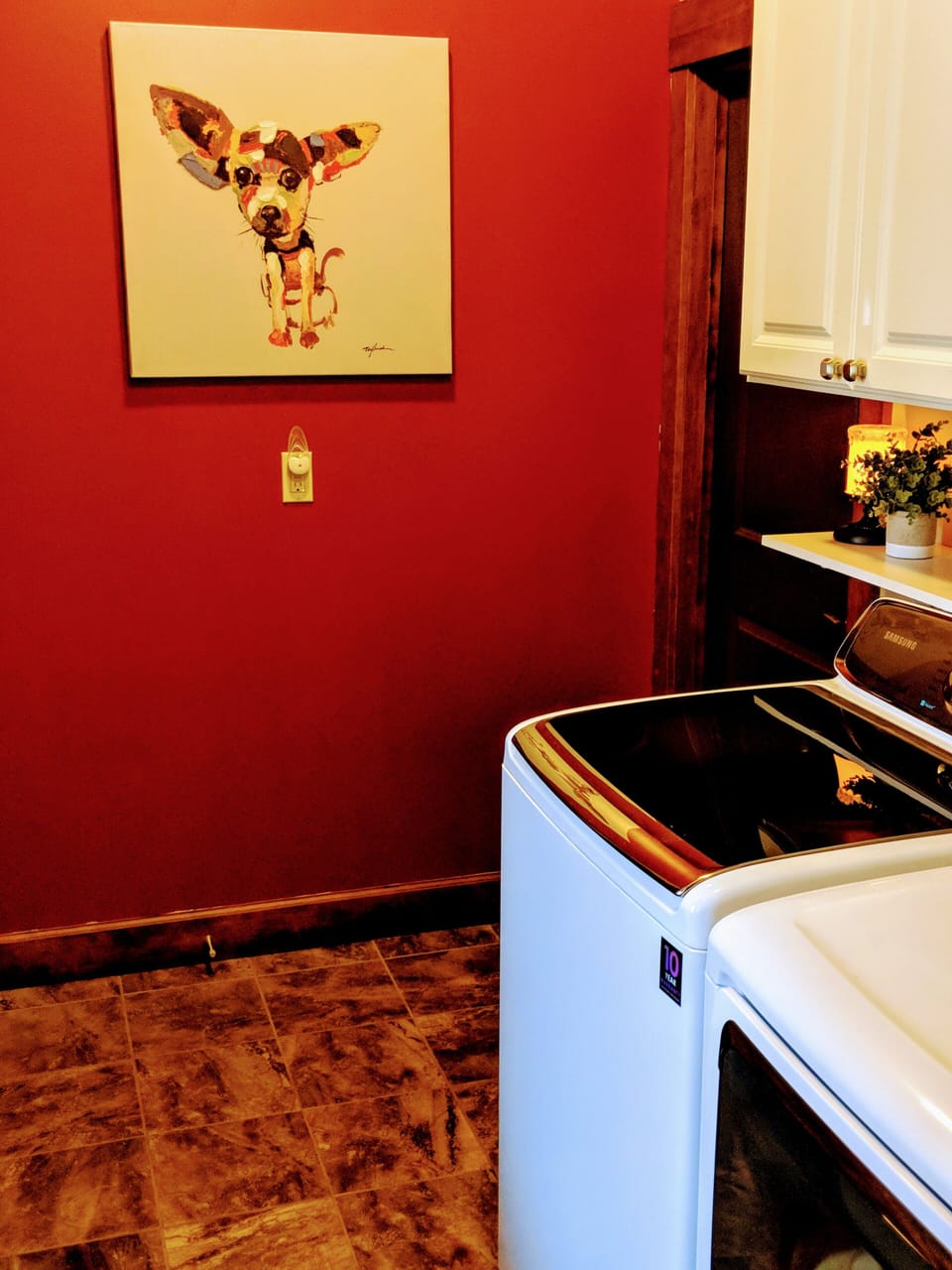 Downstairs laundry room
