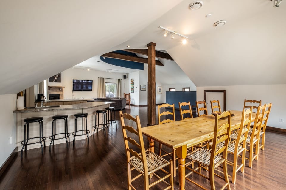 Comfort Chalet, Terrace, Mountain View | Living area | 0-inch flat-screen TV with satellite channels, TV