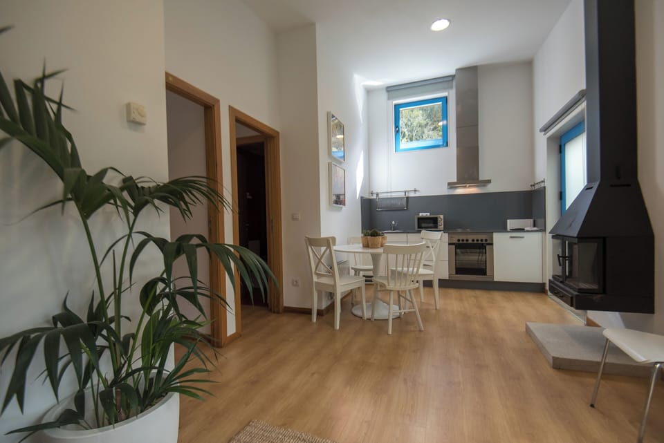 Cabin, 2 Bedrooms (Moucho) | Private kitchen | Full-size fridge, microwave, stovetop, coffee/tea maker