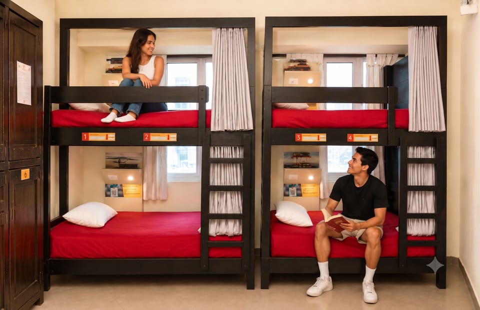 Bed In Mixed Dorm (4 Beds) | Soundproofing, WiFi (free), bed sheets