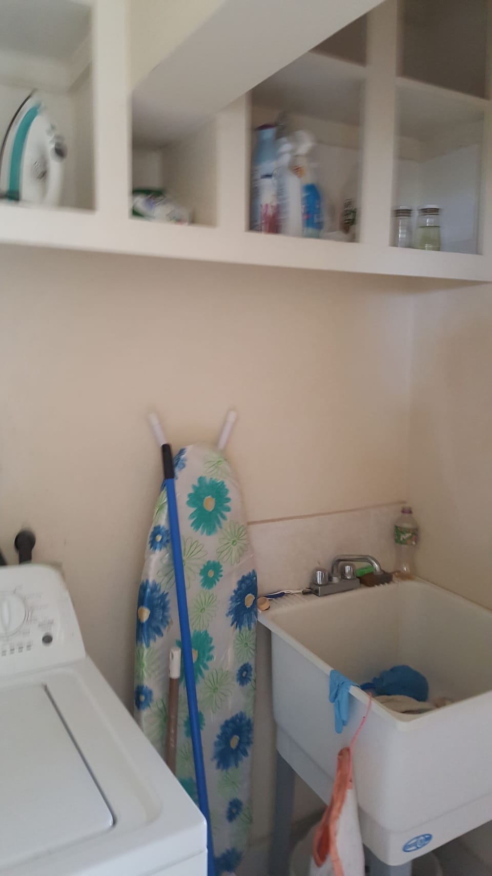 laundry and storage area