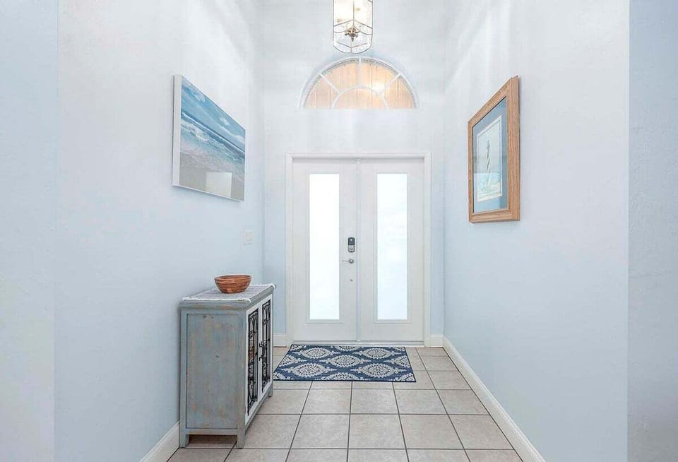 Double Glass Front Door Entrance