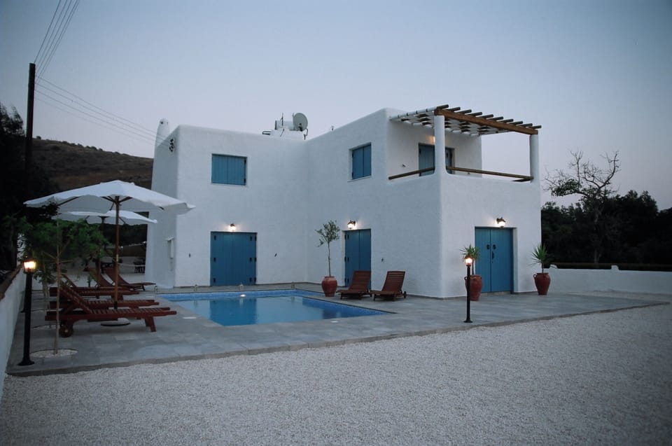 The yard in front of the villa