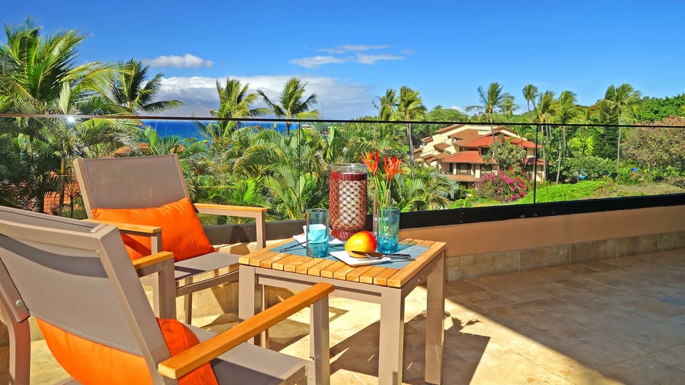 The large wrap around lanai offers an abundance of spots for holiday relaxation.