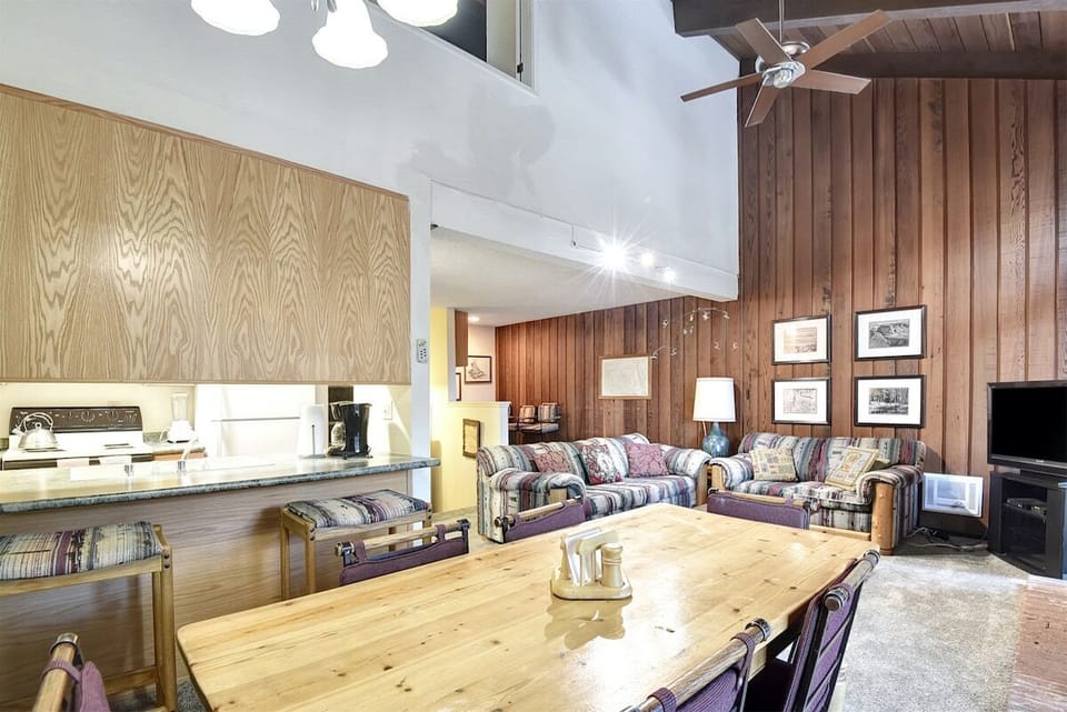 Dining room looking to living room and kitchen