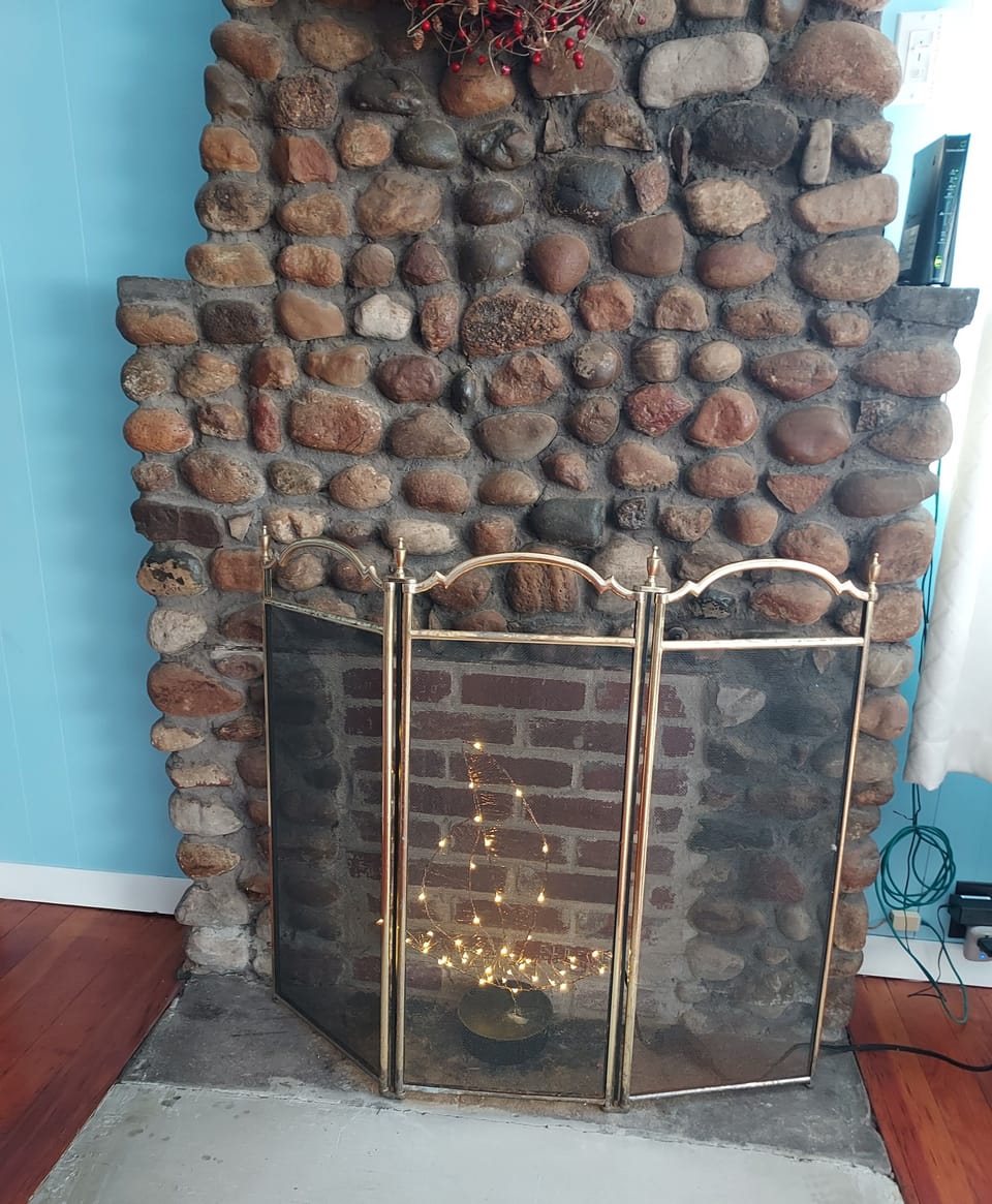 Stone Fireplace  Not Functional