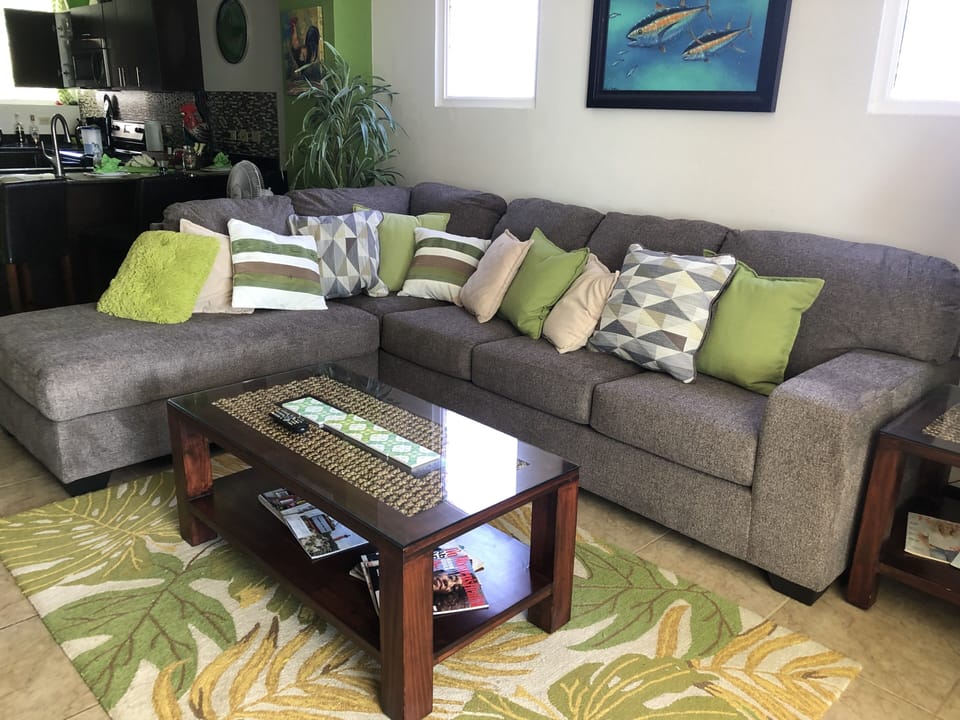 Comfortable sofa in the living room