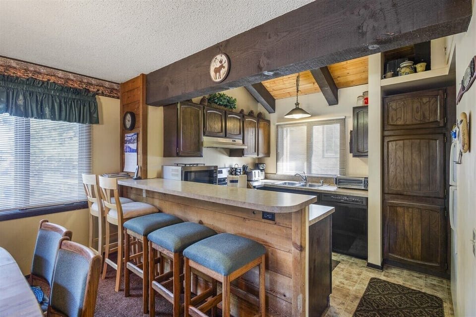 Kitchen bar with additional seating