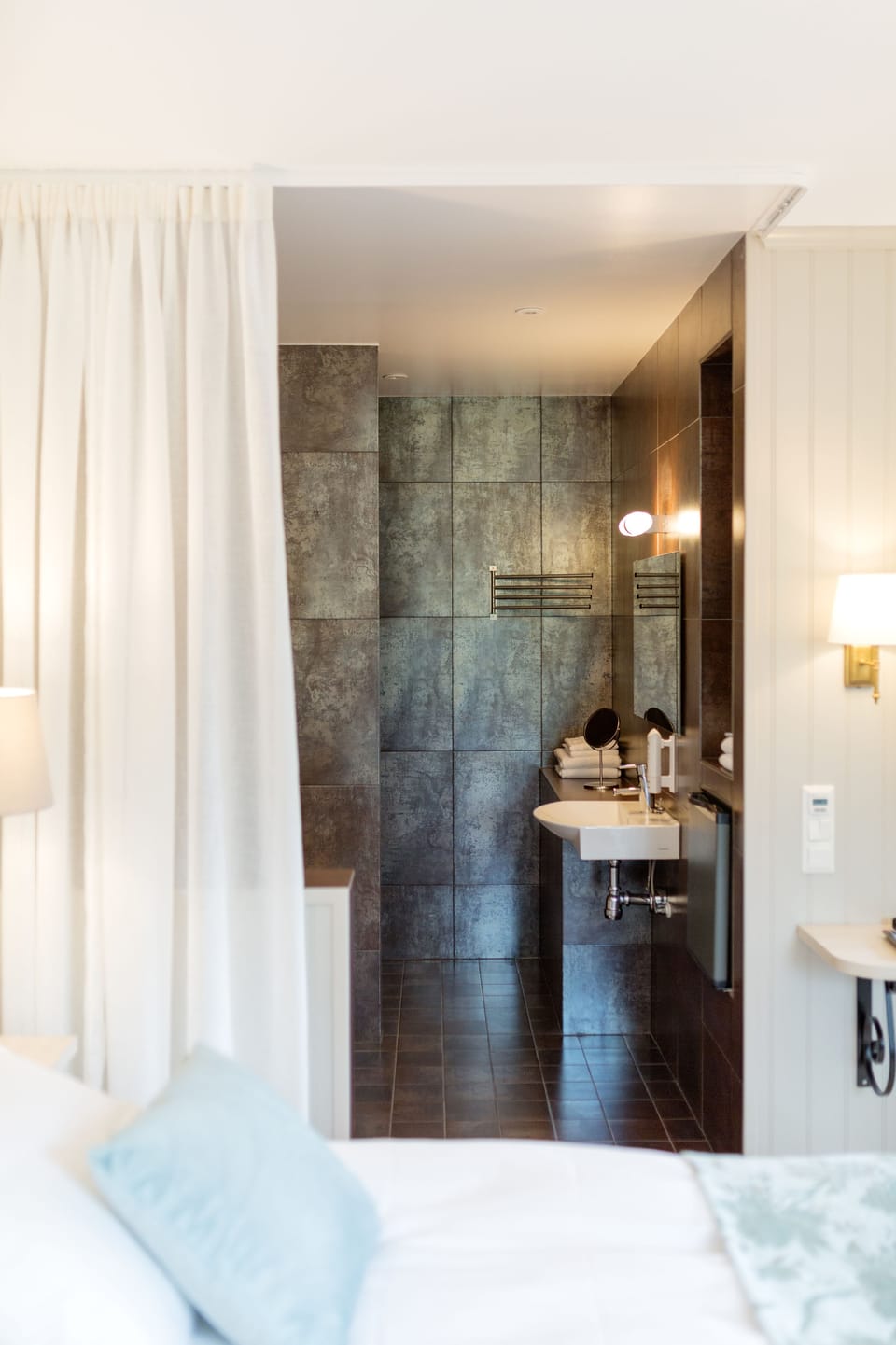 Suite | Bathroom | Designer toiletries, hair dryer, towels