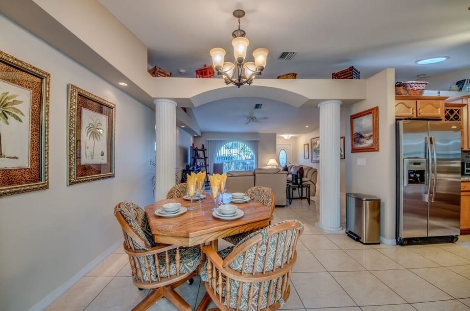 Open dining area with lanai views.