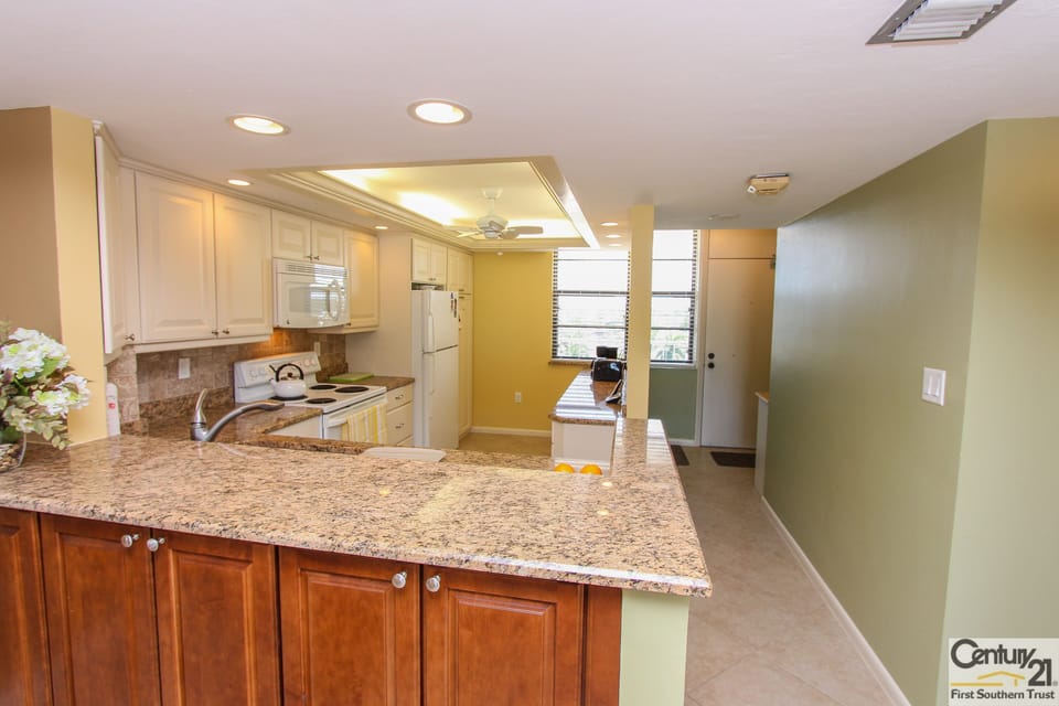 Kitchen with granite counter tops