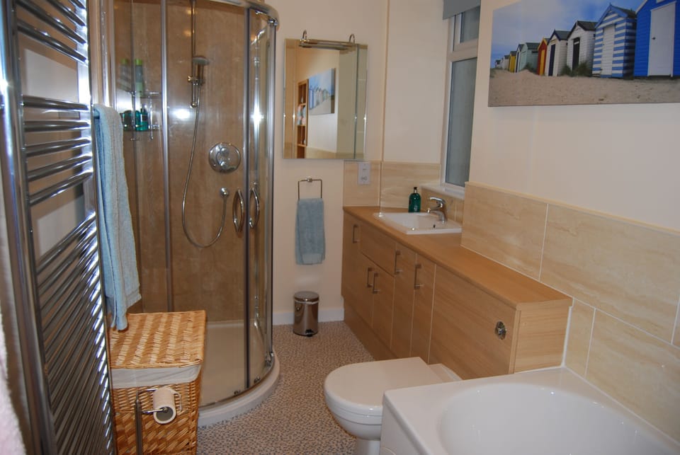 Bathroom with separate shower