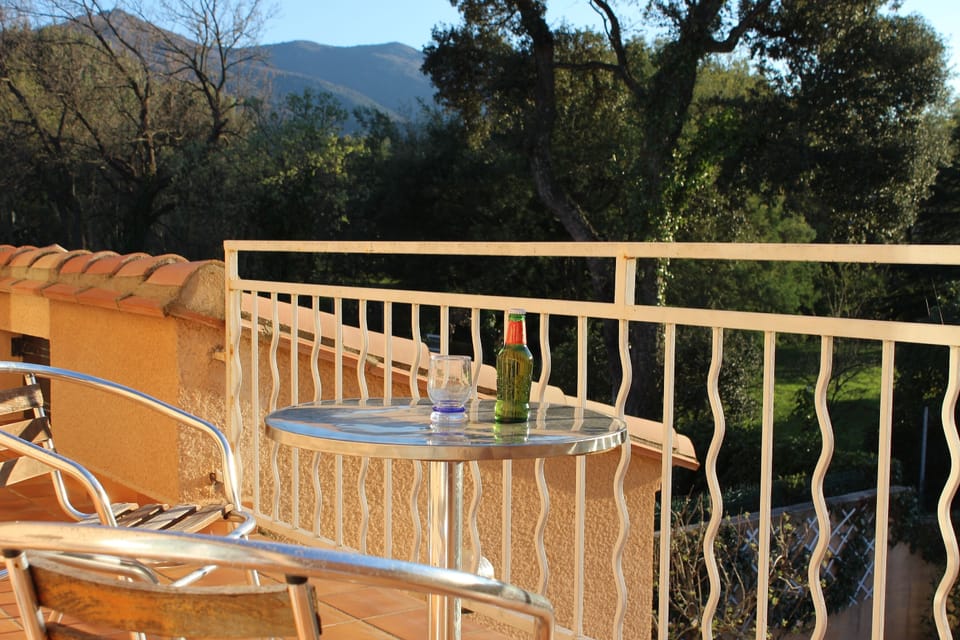Enjoy the view from the rear balcony