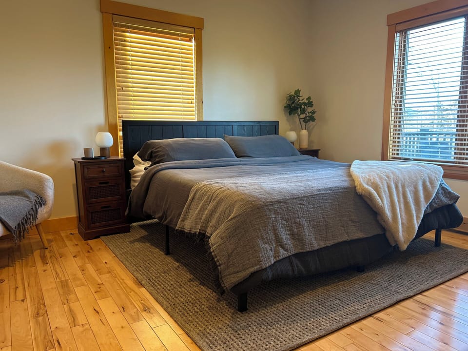 Master suite with king bed on first floor