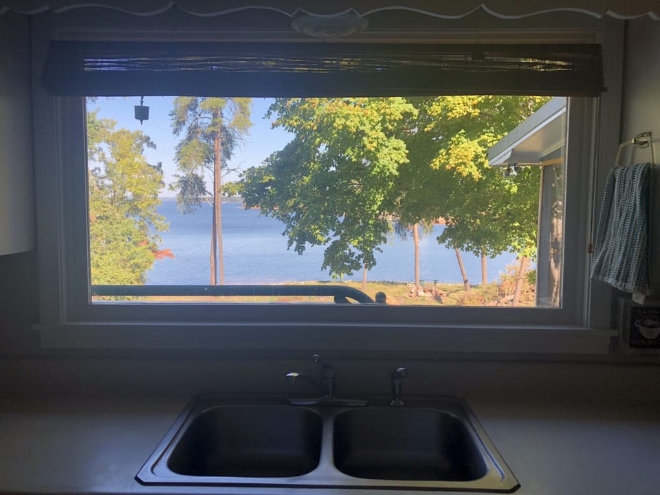 Lake view from the kitchen window