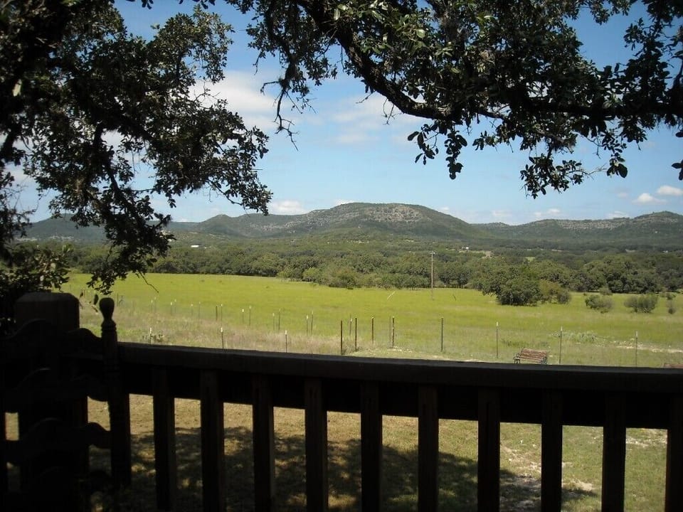 View of Frio Canyon from back porch. Enjoy the porch swing and picnic table.