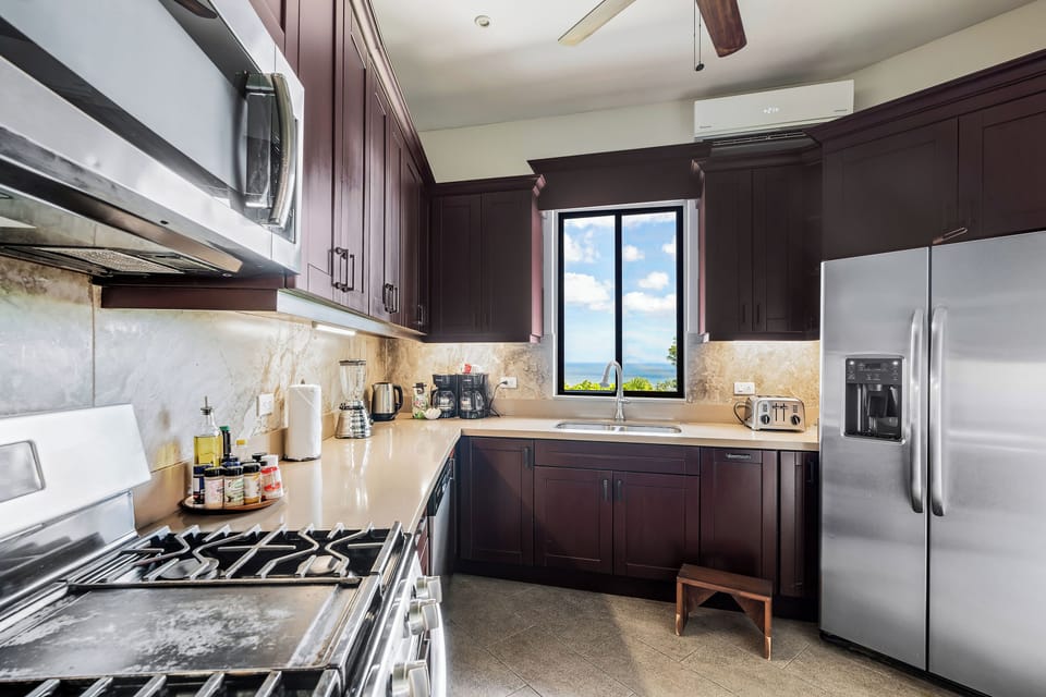 You got the fully equipped kitchen and the view.