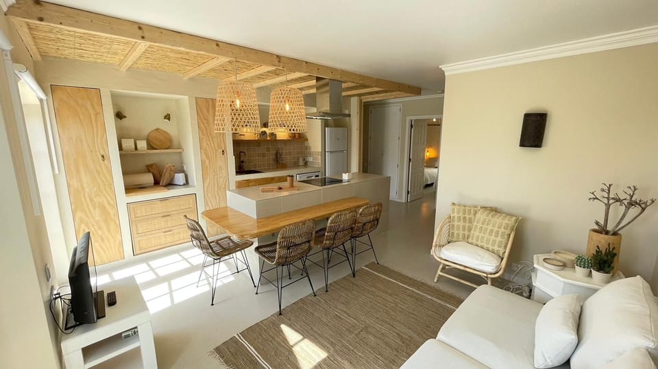 Overview of the kitchen from the living room