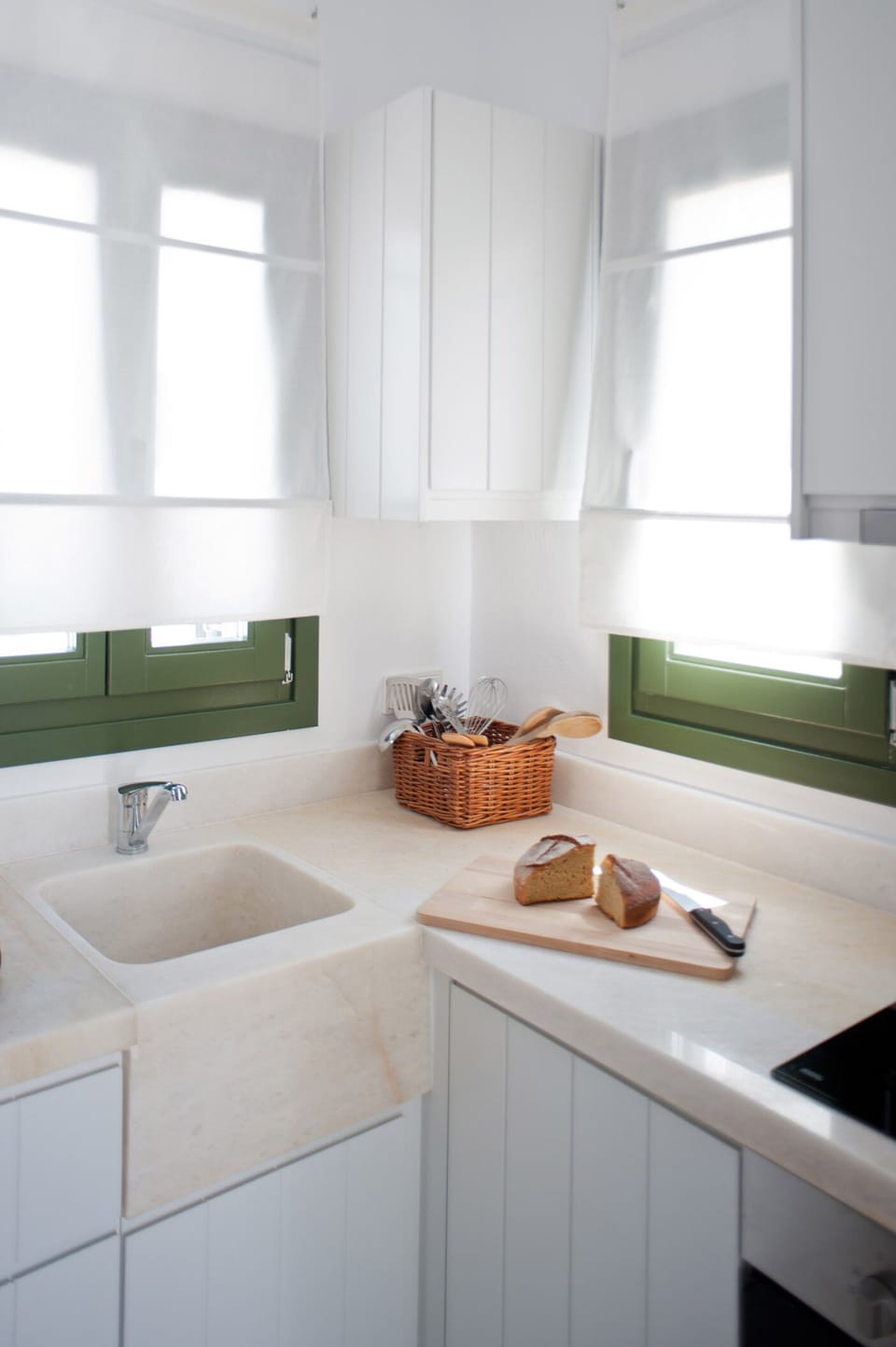 The marble worktop