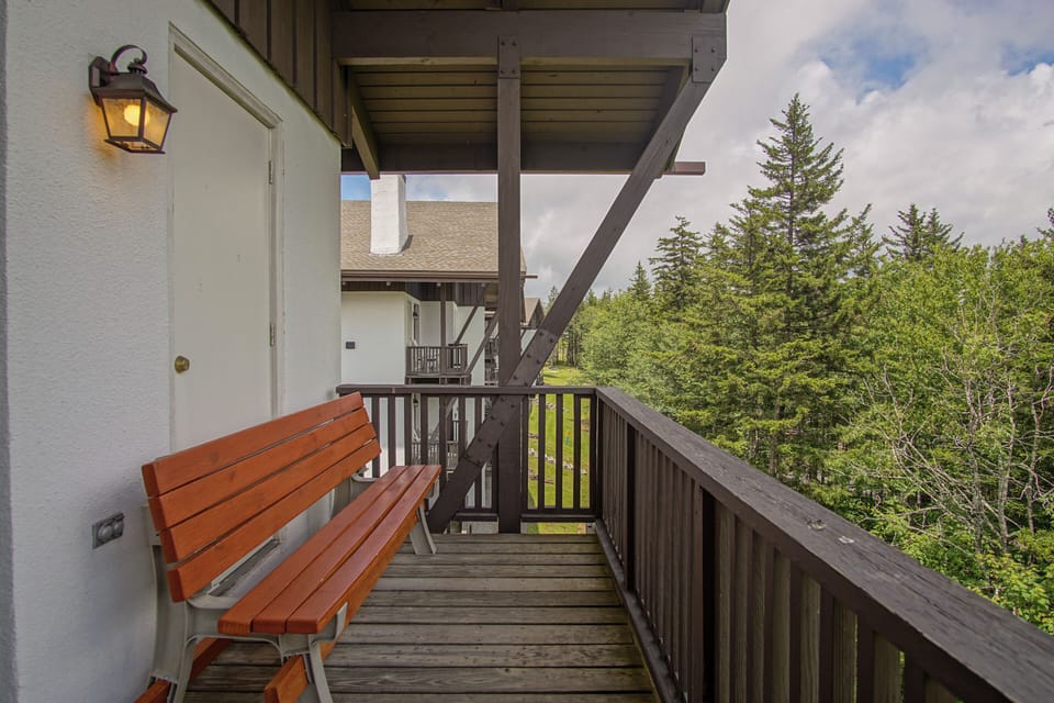 The balcony off from the living room.