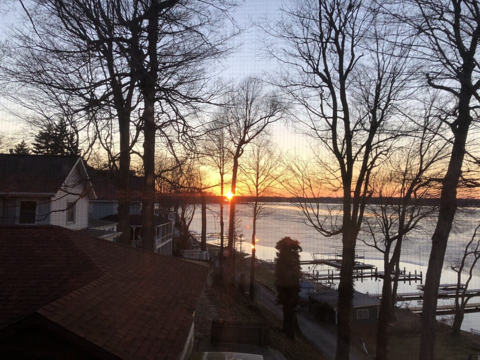 View amazing sunset from master bedroom 