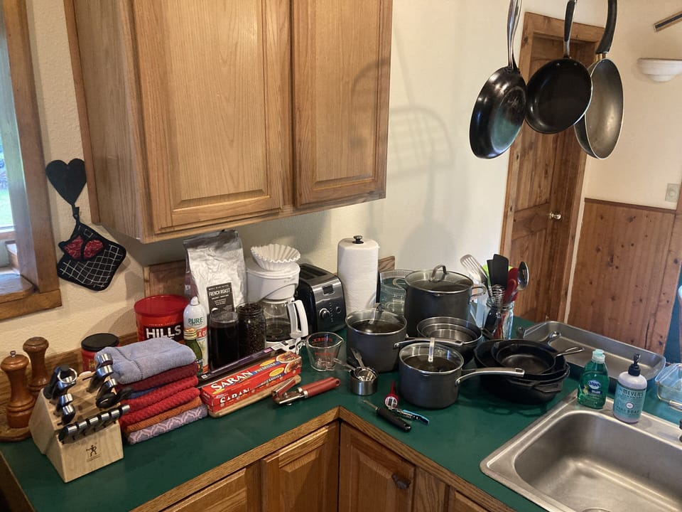 You should have everything you need to cook and serve meals. 