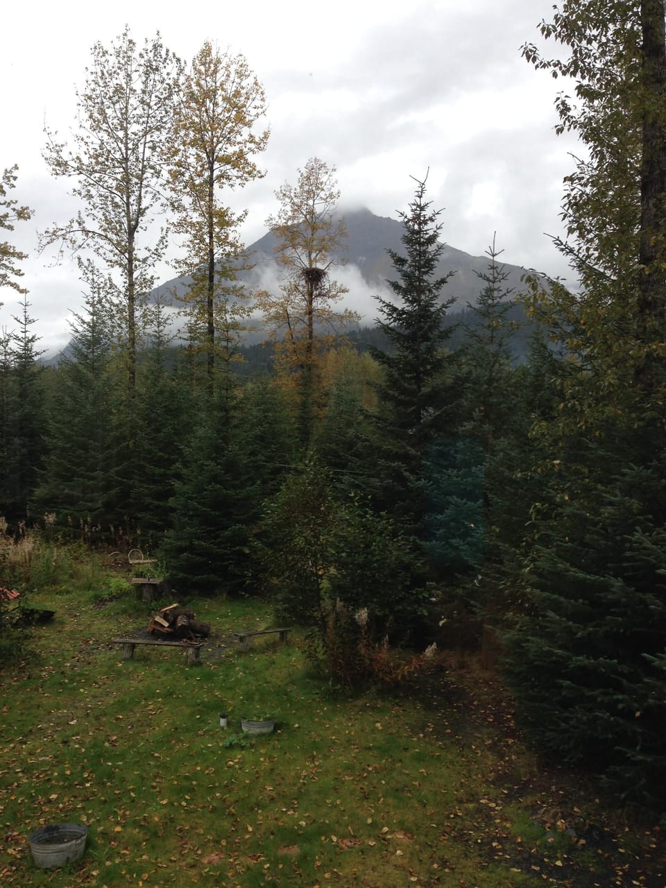 Eagle's nest and Resurrection Peak as seen from the master bedroom.