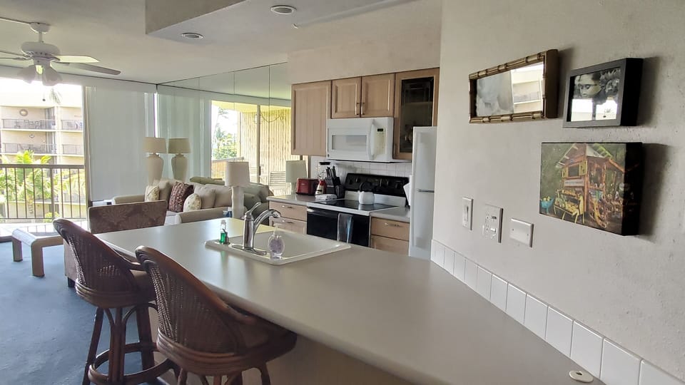 Kitchen to living room view