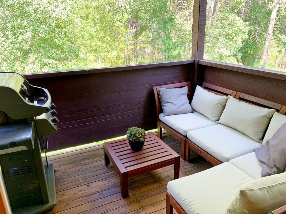 Outdoor deck (no longer has a grill as HOA rules have recently changed). 