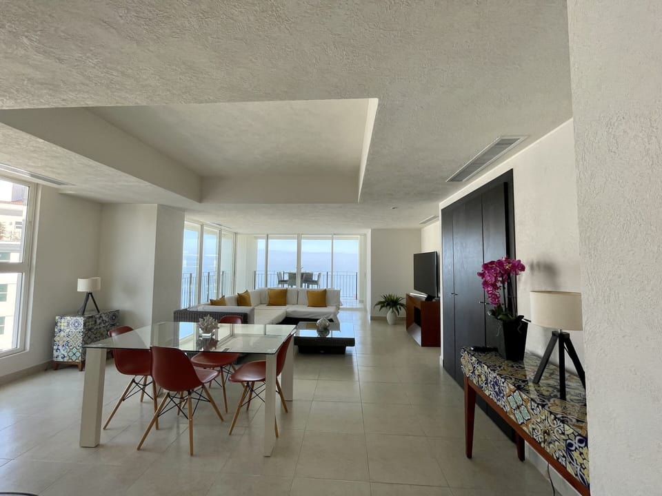 Open plan dining and living