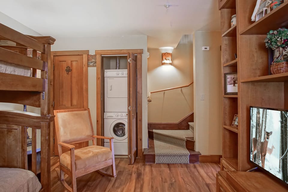 This is the basement level. The washer and dryer are located here.