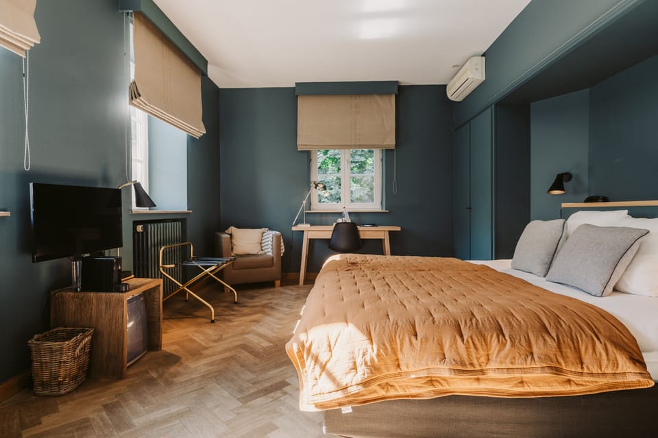 Deluxe Double Room | Down comforters, in-room safe, desk, laptop workspace