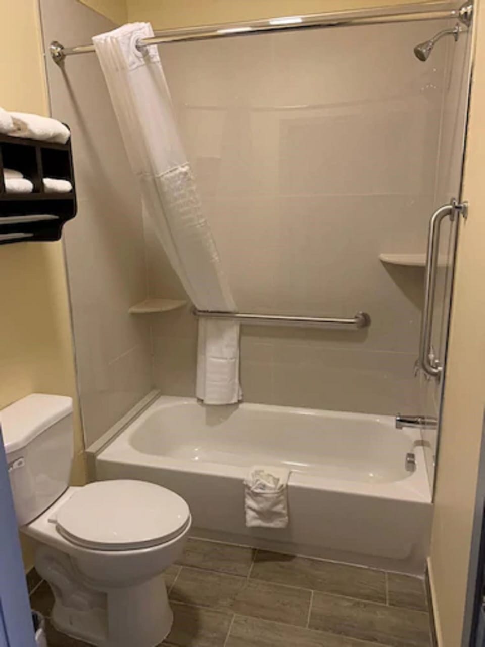 Free toiletries, hair dryer, towels